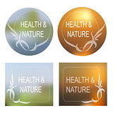 Health and Nature Vector background, Decorative Frame Set