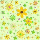 spring flowers seamless pattern