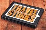 travel stories typography