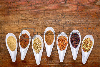 seven healthy, gluten free grains