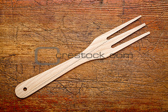wood fork - folk art