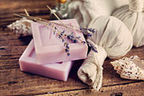 Natural soap with lavender