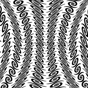 Design warped monochrome vertical decorative pattern