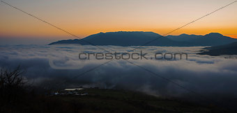 cloudscape in Crimea Mountains