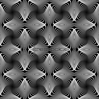 Design seamless monochrome whirl lines background