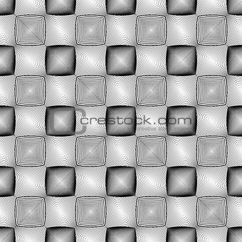 Design seamless monochrome geometric square pattern