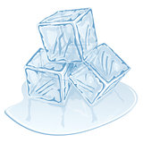 ice cube pile