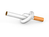 Knotted cigarette
