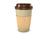 Takeaway coffee cup with lid
