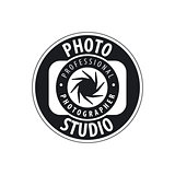 Round vector logo for studio photography