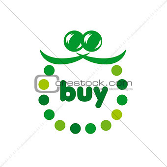 vector logo green purse circles