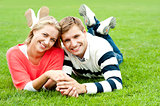 Attractive smiling young couple with strong bonding