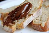 Bread with chocolate spread
