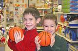 Boys Holding Basketballs
