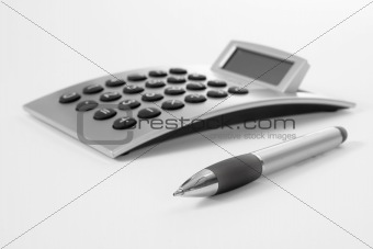 Pen and calculator