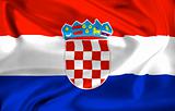 national flag of croatia waving in the wind