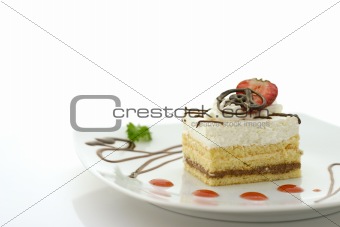Cake and Strawberry
