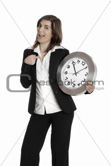 Clock woman