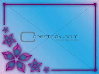 Abstract Flowers Frame