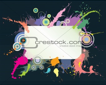 colorful splash and text-space
