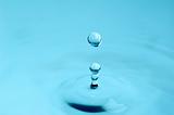 isolated water droplet with splash