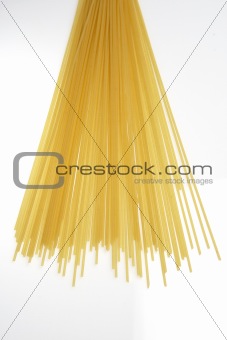 Variety of pasta on a white background