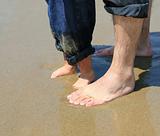 feet at the beach
