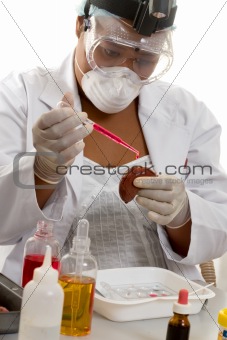 Medical scientist at work