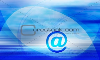 abstract concept with e-mail symbol