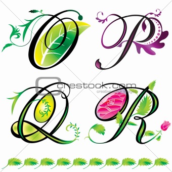 Logo Design Letter on Image Description Alphabets Elements Design Series O To R Keywords