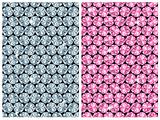 diamond seamless pattern / vector / 2 colour variants