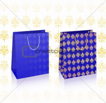 2 vector royal blue bags