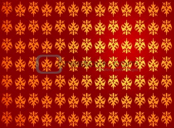 Golden red royal pattern