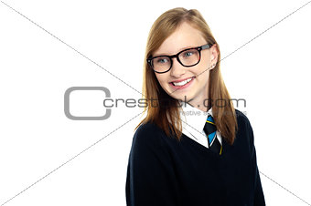 Casual shot of a teenager school girl, looking pretty