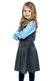 Portrait of a cute little schoolgirl