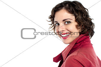 Attractive young woman with a bright smile