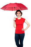 Young pretty woman with an umbrella