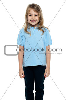 Portrait of a sweet little young girl in casuals