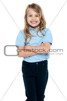 Portrait of a confident young smiling girl