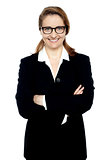Experienced business lady posing confidently