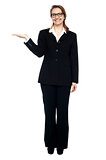 Corporate lady posing. Copy space concept