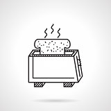 Toaster black line vector icon