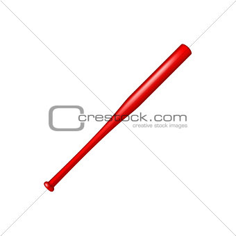 Baseball bat in red design