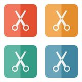 Scissors icon vector