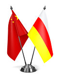 China and South Ossetia - Miniature Flags.