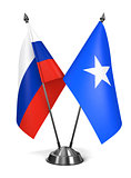 Russia and Somalia - Miniature Flags.