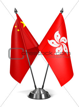 Hong Kong and China - Miniature Flags.