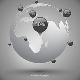 earth globe infographic