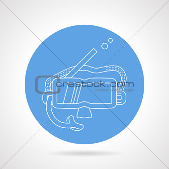 Round vector icon for snorkeling mask