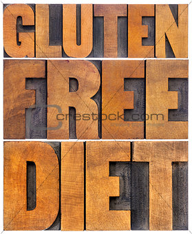gluten free diet word abstract